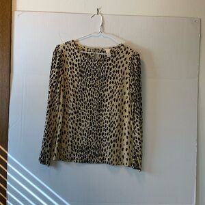 J Crew Leopard Print Rayon Size 2 Blouse